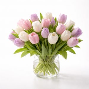 Fresh pastel tulip bouquet for same-day delivery in Ioannina by Fresh Garden.
