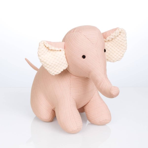 Pink baby elephant plush gift for newborn boy with same-day delivery to hospitals in Ioannina.