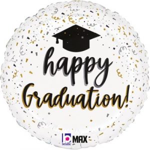 Μπαλόνι ορκωμοσίας - αποφοίτησης Happy Graduation για παράδοση στο πανεπιστήμιο Ιωαννίνων από το Fresh Garden