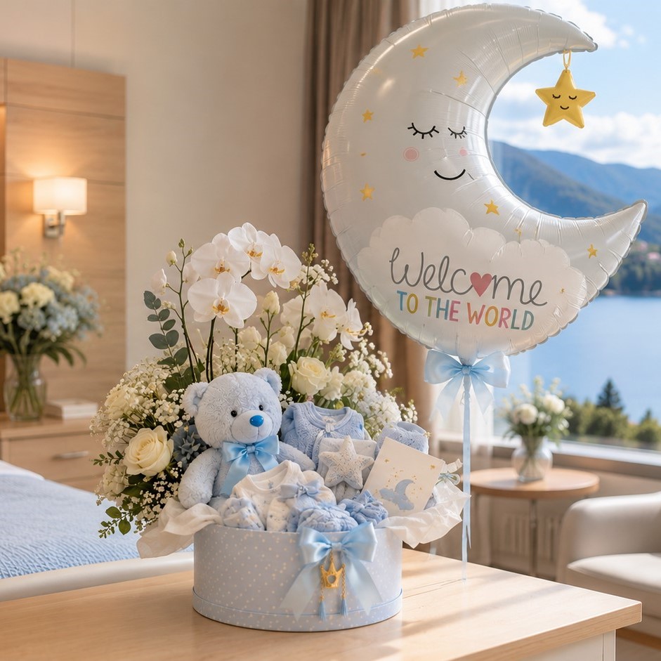 Δώρα για Νεογέννητο Αγόρι στα Ιωάννινα | Flower Boxes & Gift Sets - Fresh Garden