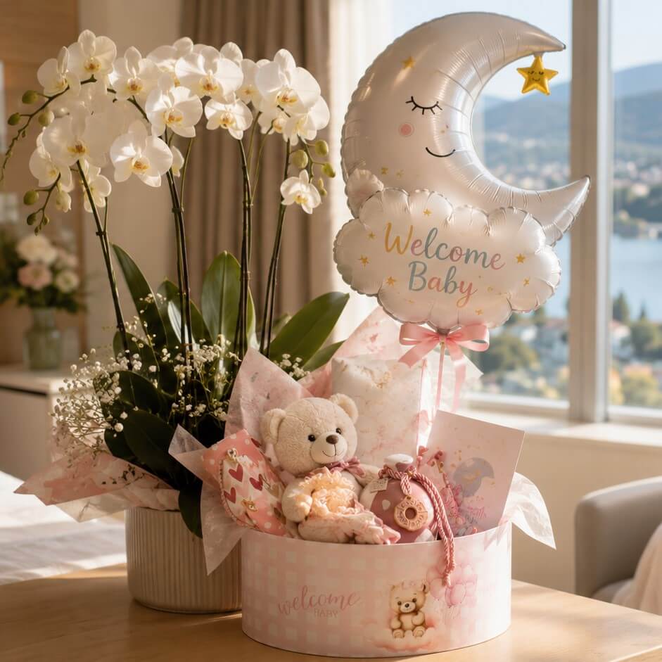 Δώρα για Νεογέννητο Κορίτσι στα Ιωάννινα | Flower Boxes & Gift Sets - Fresh Garden